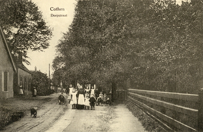 8990 Gezicht in de Dorpsstraat te Cothen.